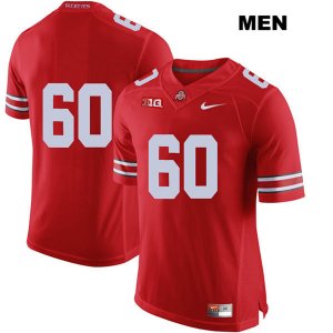 Men's NCAA Ohio State Buckeyes Blake Pfenning #60 College Stitched No Name Authentic Nike Red Football Jersey VX20V06YM